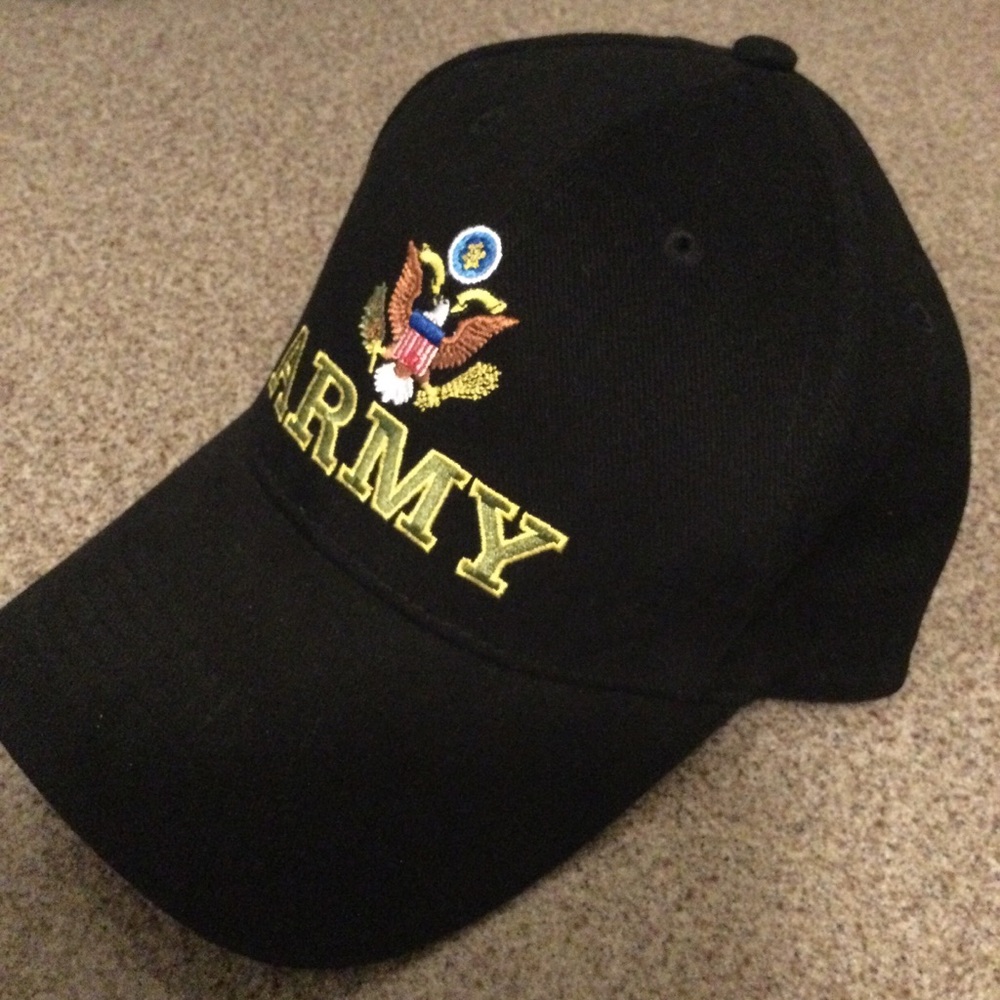 New- Army Embroidered Black Baseball Cap